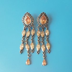 Vintage-style crystal earrings